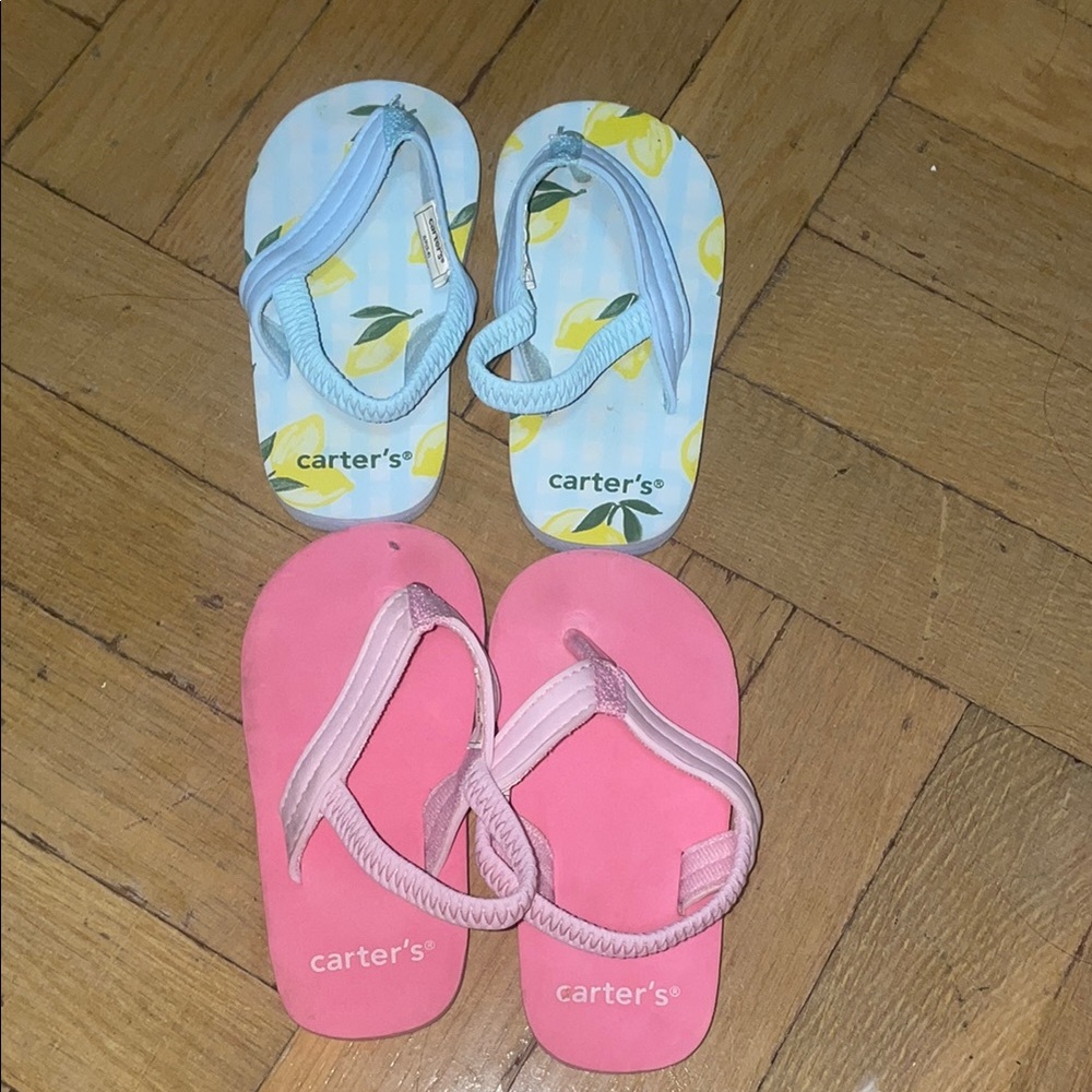Carter's Kids Sandals - Lemon Blue and Pink